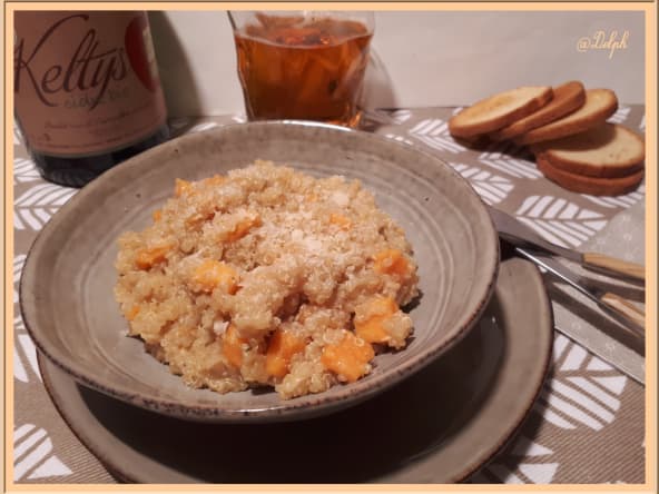Risotto de quinoa plein de saveurs au cidre et à la patate douce