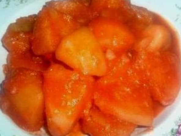 Pommes de terre en sauce