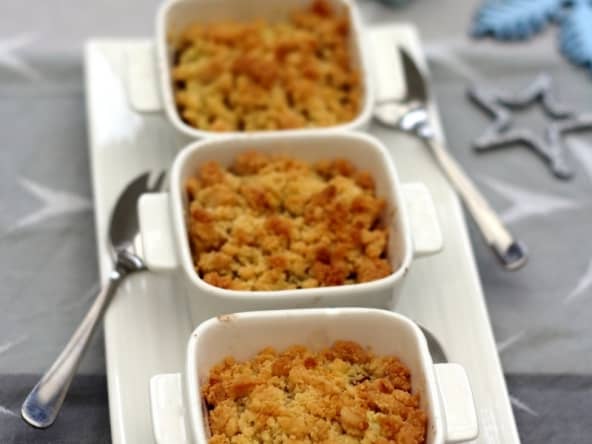 Crumble de foie gras aux pommes
