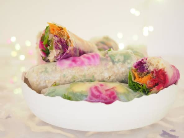 Rouleaux végétariens au quinoa (sans gluten)