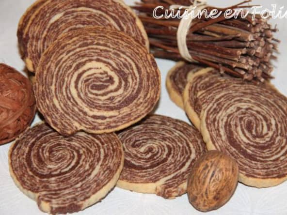 Sablés spirale chocolat vanille