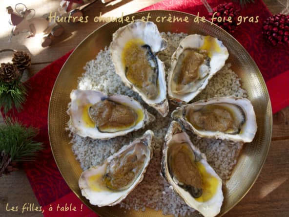 Huîtres chaudes à la crème de foie gras