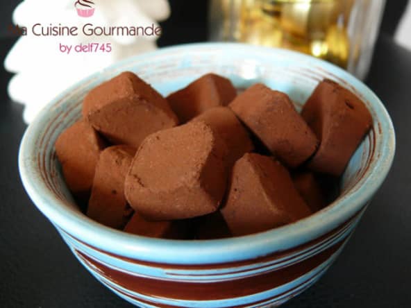 Truffes au chocolat noir et caramel au beurre salé