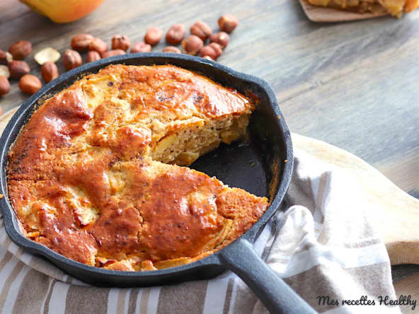 Gâteau pomme noisette à la poêle