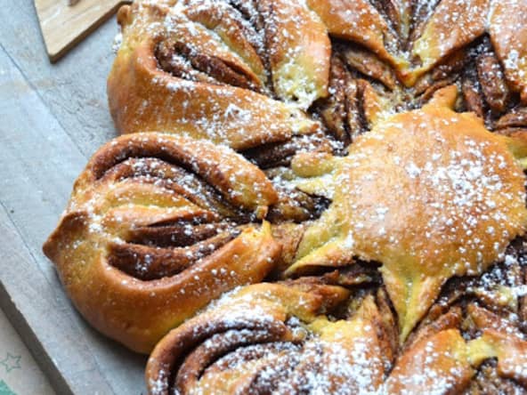 Brioche flocon ou étoile au Nutella
