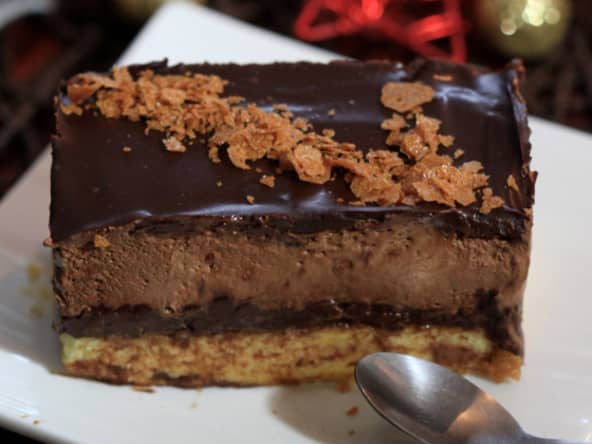 Noël : Entremet croustillant chocolat-praliné Gavottes