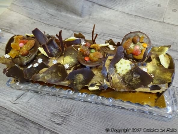 Bûche express praliné et orange