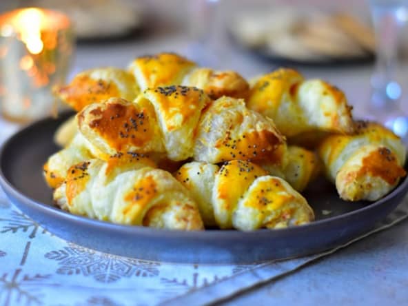 Croissant au saumon et fromage ail et fines herbes