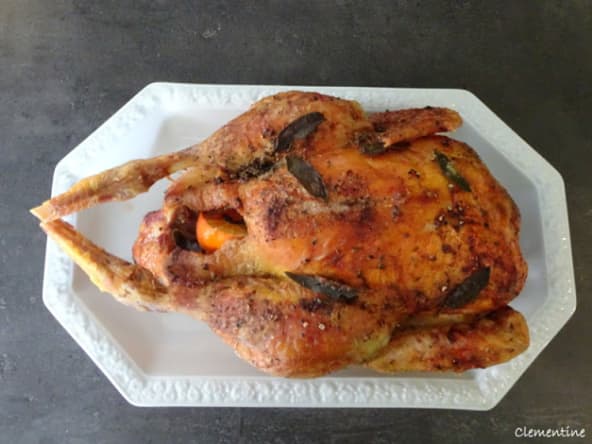 Chapon à la clémentine et aux herbes aromatiques à préparer la veille