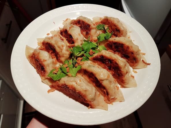 Gyozas de poulet de la cuisine du Japon