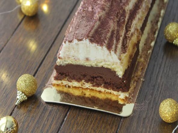 Bûche de noël aux 2 chocolats