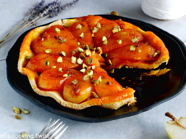 Tarte Tatin de poires au safran : une tatin revisitée