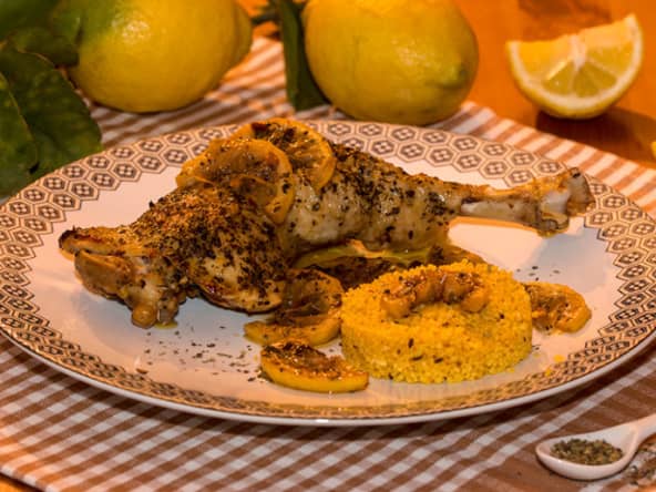 Poulet à l'origan et au citron confit