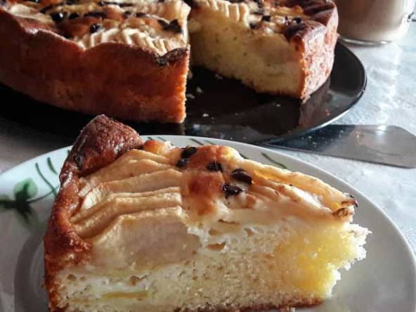 Gâteau aux pommes et pépites de chocolat
