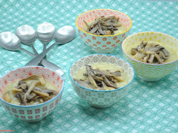 Potage topinambours et pleurotes