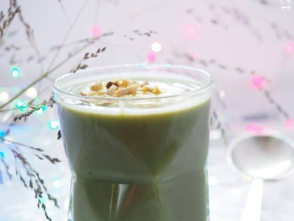 Soupe facile de fenouil et petits pois. Sans gluten.