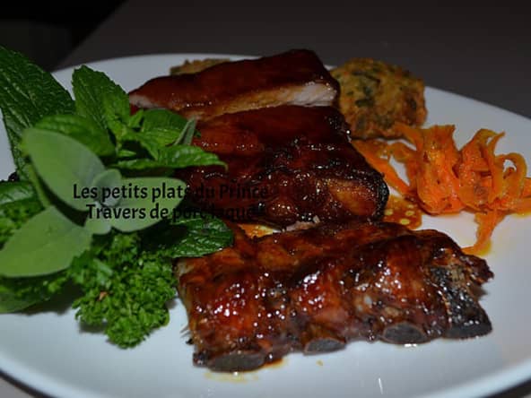 Travers de porc laqué bien croustillants