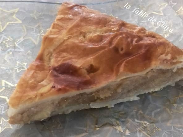 Galette des rois frangipane spéculoos et pommes caramélisées