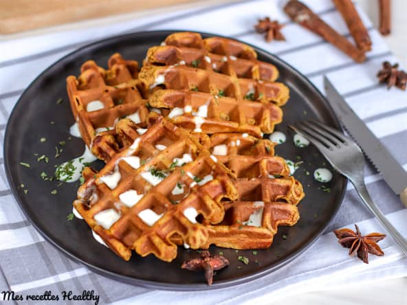 Gaufre healthy de patate douce aux épices
