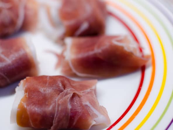 Bouchées de jambon Serrano à l'abricot