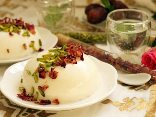 Mahalabia libanaise rose et pistache