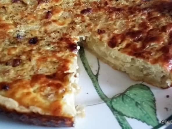 Tarte à l'oignon et origan