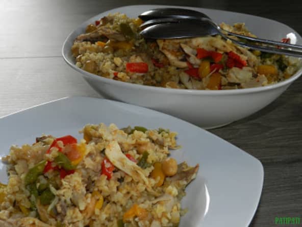 Boulgour aux poulet et ses légumes