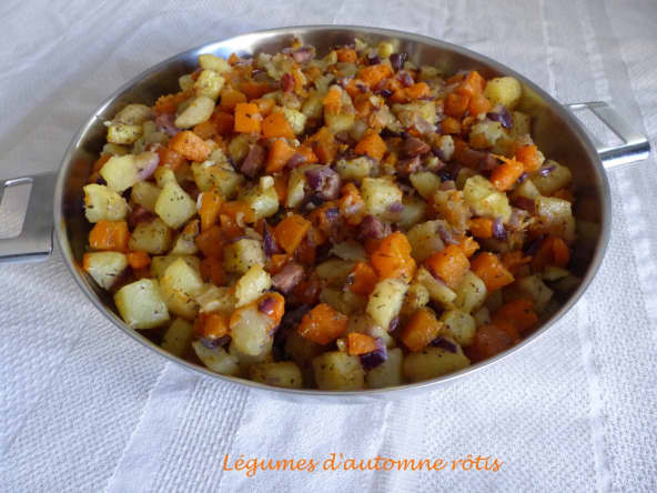 Légumes d'automne rôtis à la saucisse de Morteau