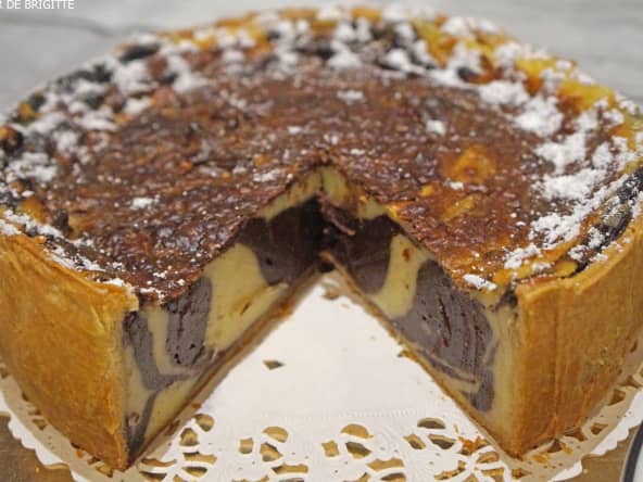 Flan pâtissier (un peu) zébré