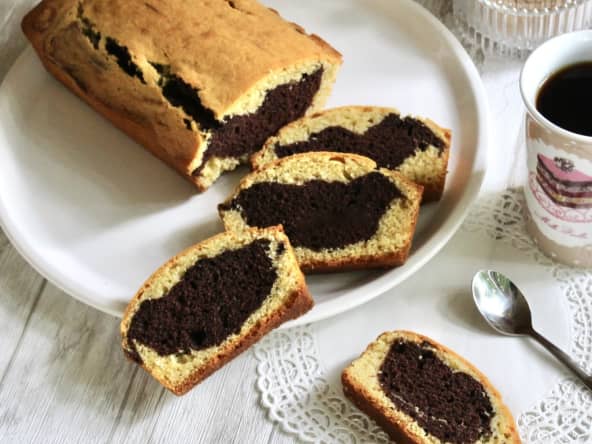 Marbré chocolat, noisettes, et vanille