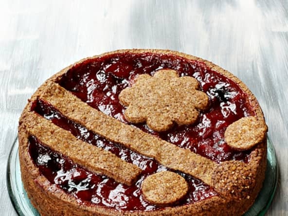 Tarte à la confiture de coings et canneberges façon Linzer Torte autrichienne