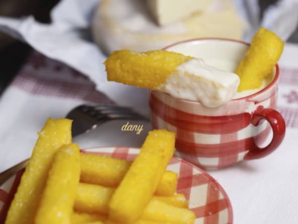 Frites de polenta à la crème de Beaufort pur l'apéritif