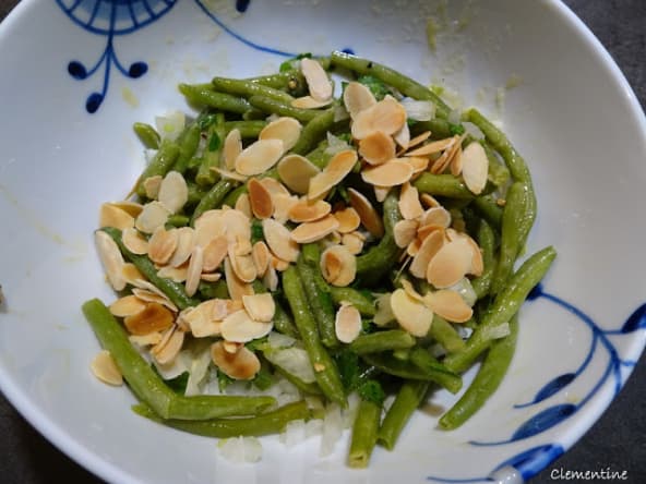 Salade de haricots verts aux amandes