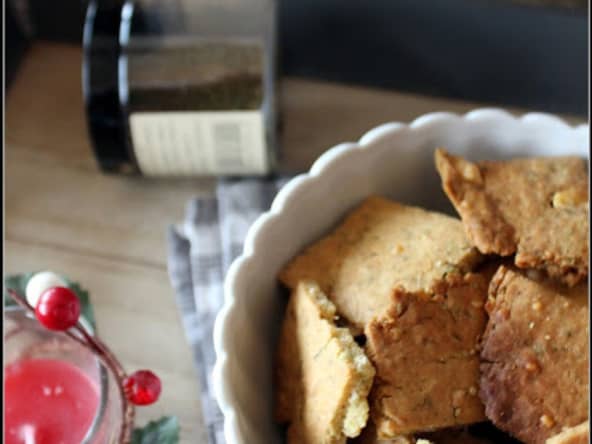 Sablés apéro parmesan et origan
