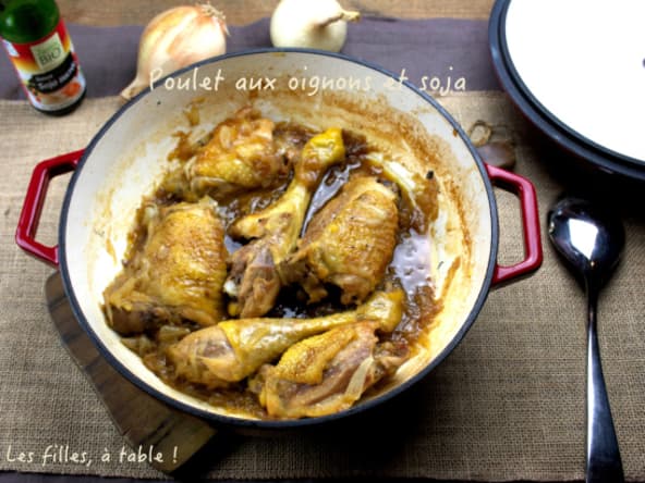 Poulet aux oignons et au soja