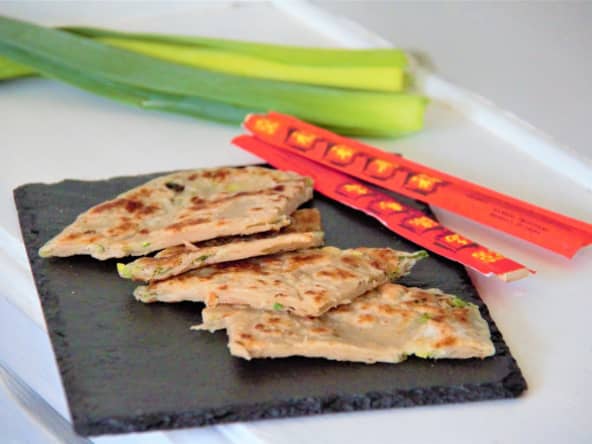 Galettes chinoises au vert de poireau