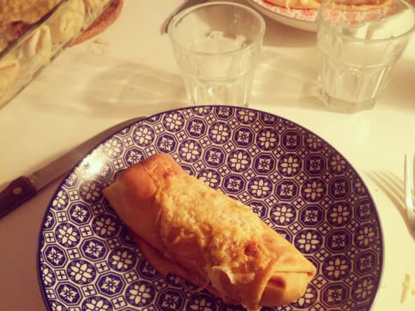 Ficelles Picardes : des crêpes salées à la béchamel, champignons et jambon