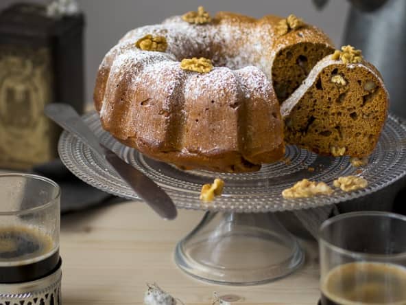 Gâteau patate douce cannelle et noix, au sirop d’érable