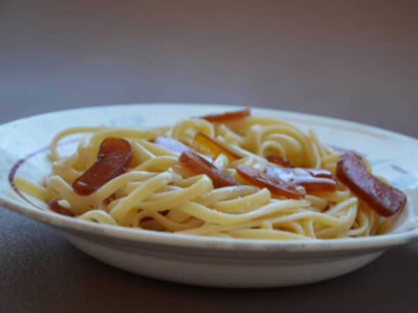 Pâtes linguine à la poutargue artisanale et huile d'olive