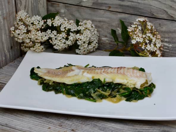 Filets de cabillaud aux épinards