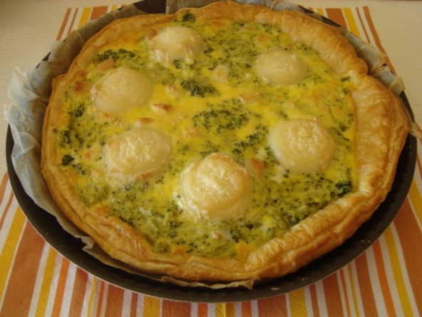 Quiche brocolis et fromage de chèvre