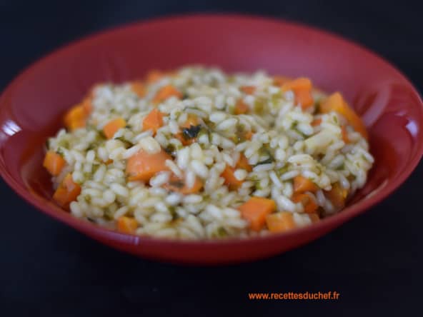 Risotto aux carottes et laitue de mer