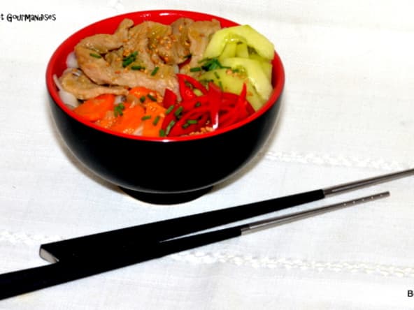 Nouilles sautées au veau et aux légumes