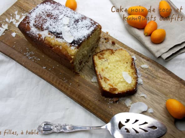 Cake noix de coco et kumquats confits