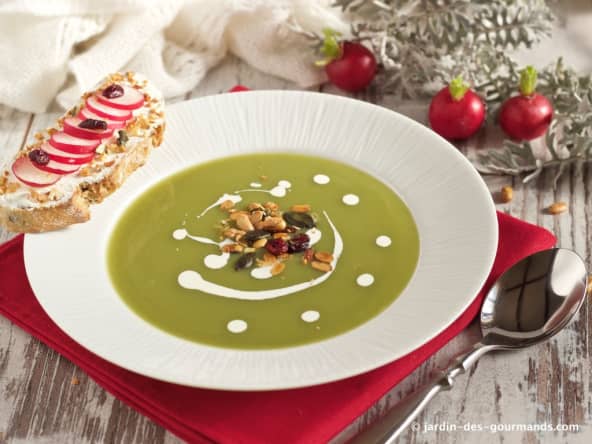 Velouté aux fanes de radis