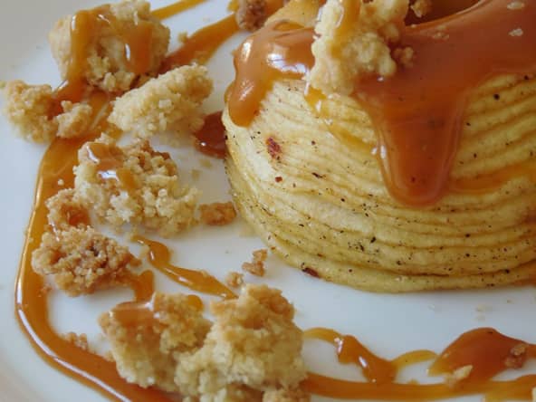 Crumble pomme caramel