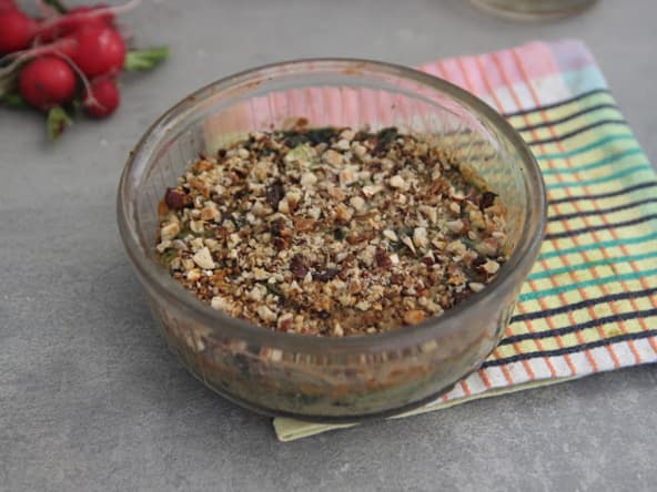 Gratin de fanes à la béchamel de pois chiche