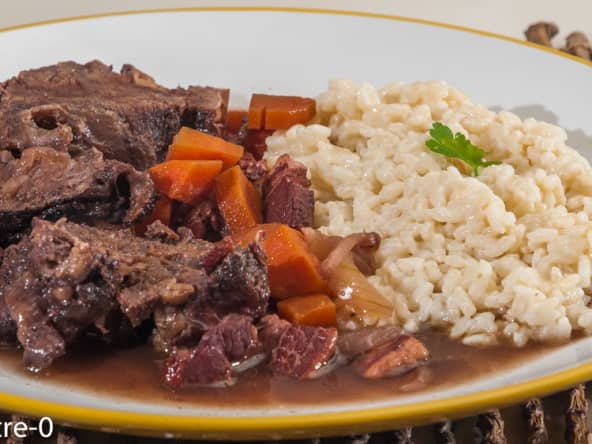 Joues de boeuf au vin rouge