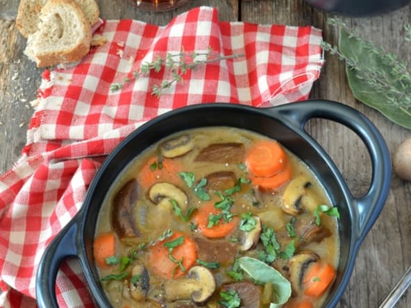 Seitan à la bière brune