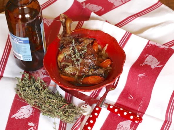 Cuisses de canard confites à la bière blanche